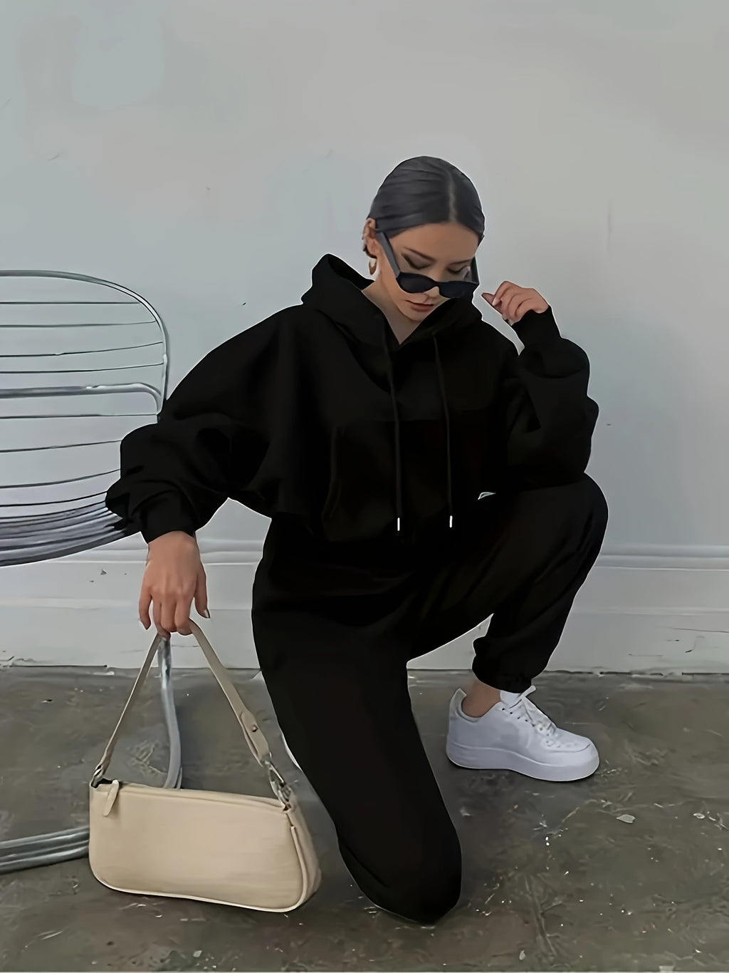 Women's Casual Sweatshirt Jacket and Pants Set