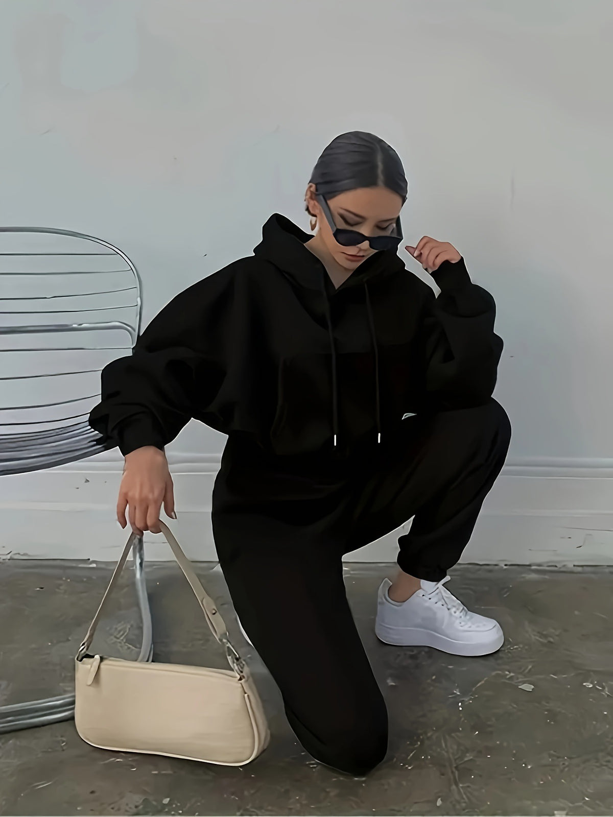 Women's Casual Sweatshirt Jacket and Pants Set